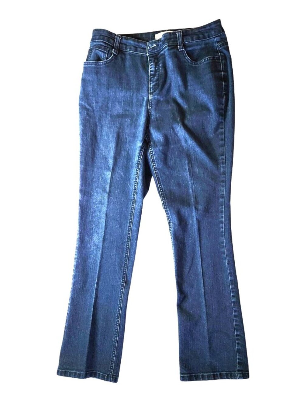 Laura Ashley Jeans Womens 12P Denim Rhinestone Back Pockets casual pants